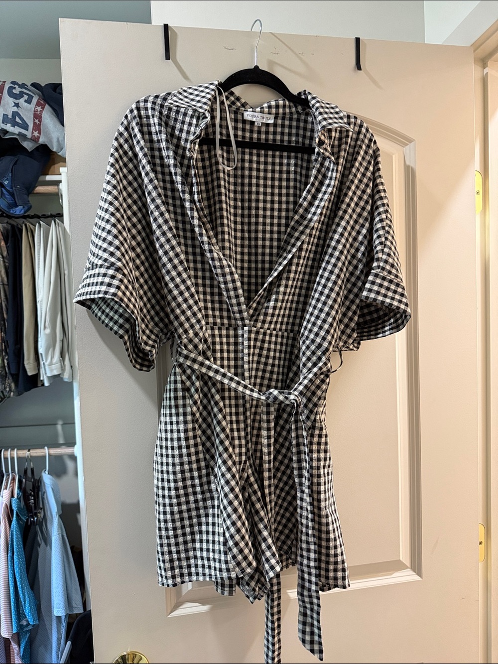 Black & White Gingham Jumpsuit